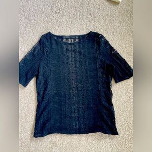 Allsaints black lace top